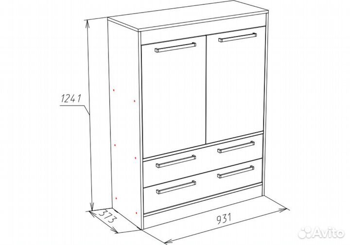 Мебель для спальни Максима кд-1 дуб сонома - белый