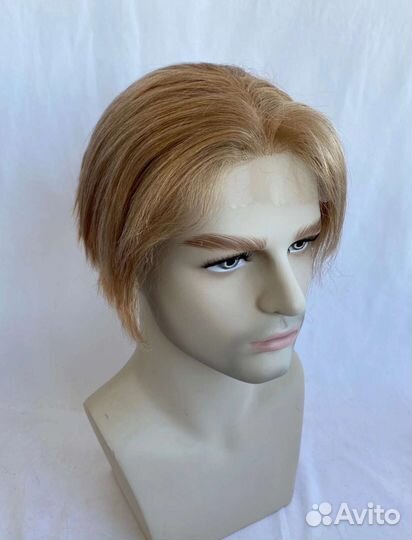 Парик новый мужской Натуральный full lace блонд