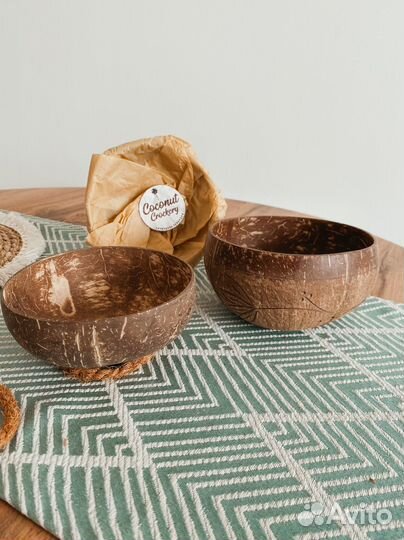 Миски тарелки из кокоса