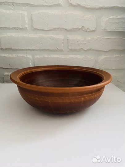 Новый салатник/тарелка из красной глины