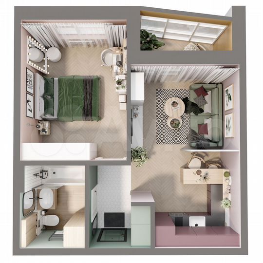 1-к. квартира, 38,2 м², 15/18 эт.