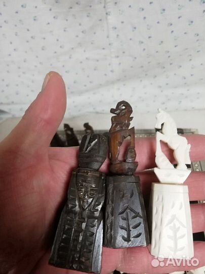 Шахматы из Египта резьба инкрустация ручная работа