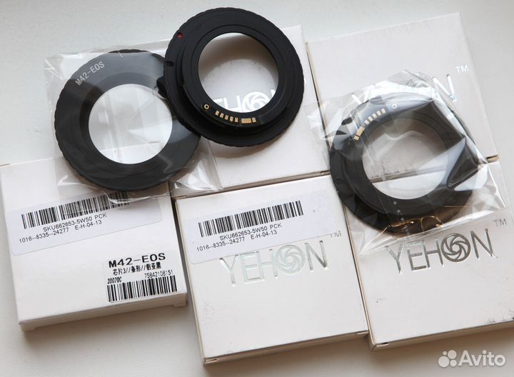 Переходник M42-EOS с чипом подтверждения фокуса