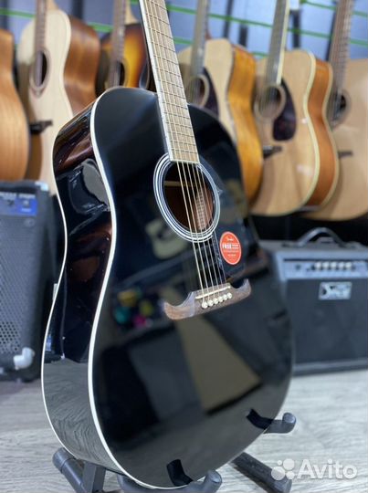 Fender fa-125 акустическая гитара с чехлом