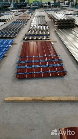 Металлочерепица Монтеррей Люкс шоколад,зеленый мох