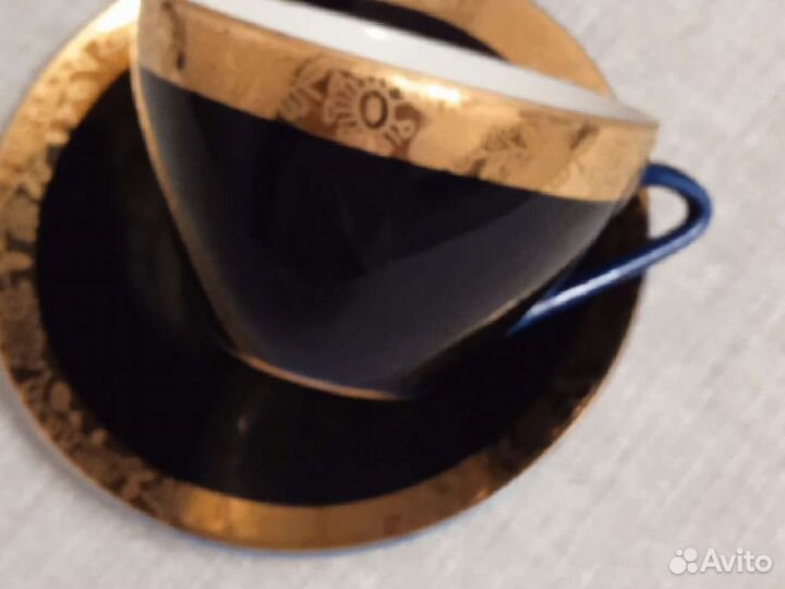 Чайная пара лфз кобальт СССР