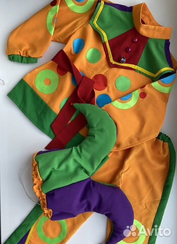 Костюм петрушки скомороха шута и арлекино