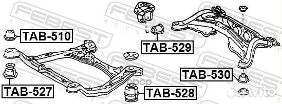 Сайлентблок подрамника TAB-528 Febest