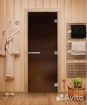 Дверь для бани стеклянная