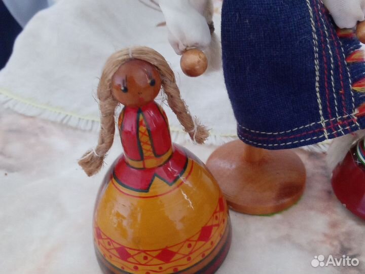 Сувенирные куклы СССР дерево