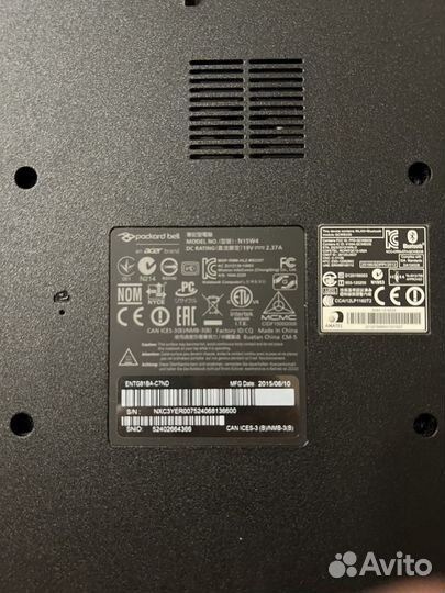 Ноутбук packard Bell