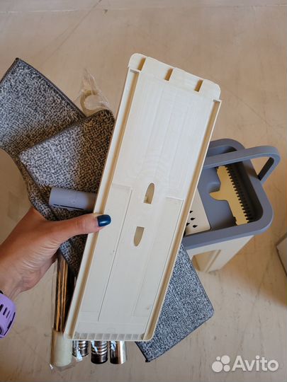 Швабра с ведром и отжимом новая