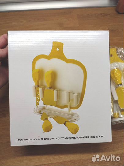 Новый набор ножей для резки сыров с подставкой