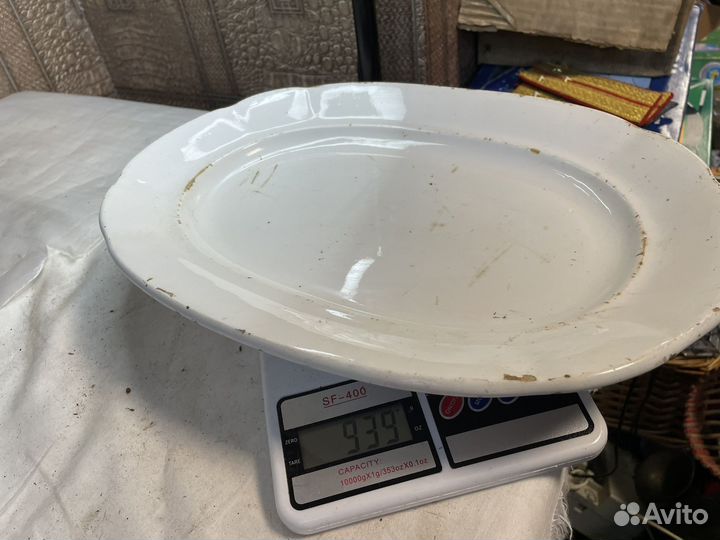 Царское большое блюдо 19 век клеймо