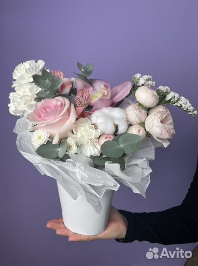 Букет цветов. Цветы в коробке. Доставка. Самовывоз