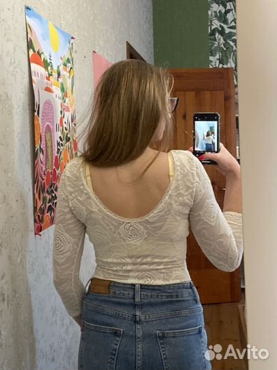 Кружевное бежевое боди wolford