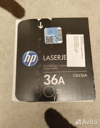 Картридж лазерный HP 36A (CB436A) черный