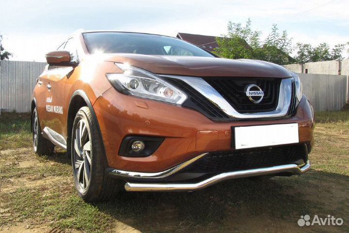 Защита переднего бампера Nissan murano (2016)
