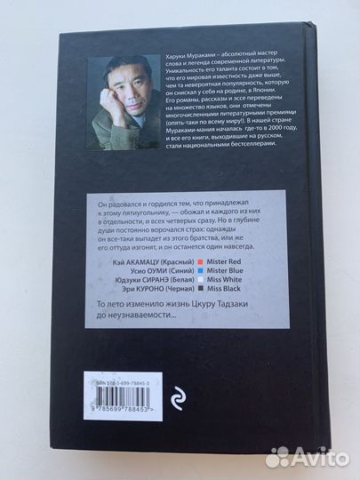 Харуки Мураками Бесцветный Цкуру Тадзаки (роман)