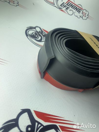 Губа резиновая samurai черная на передний бампер