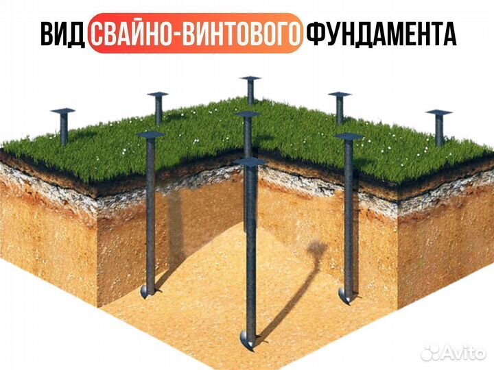 Винтовые сваи под ключ. Продажа установка