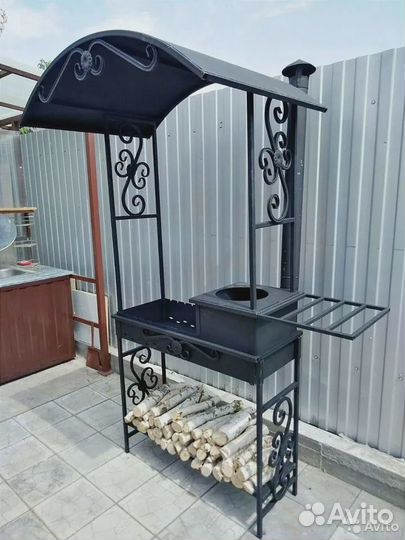 Мангал с навесом/ с крышей, печь под казан
