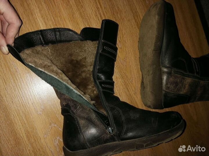 Сапоги зимние 35 раз. натуральный мех, кожа