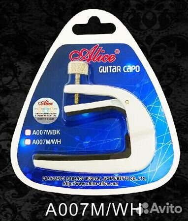 A007M/WH Каподастр для акустической гитары, белый