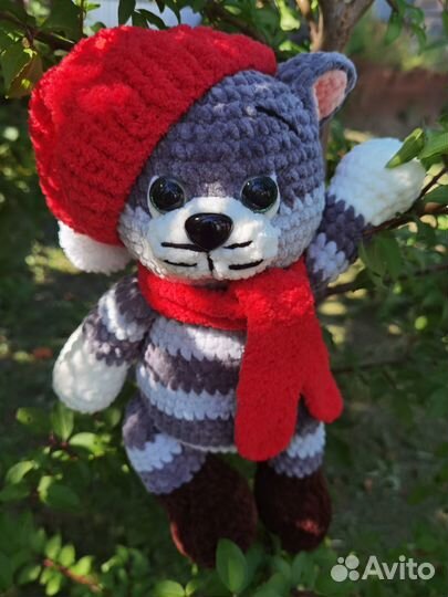 Вязаная игрушка ручной работы Кот Матроскин