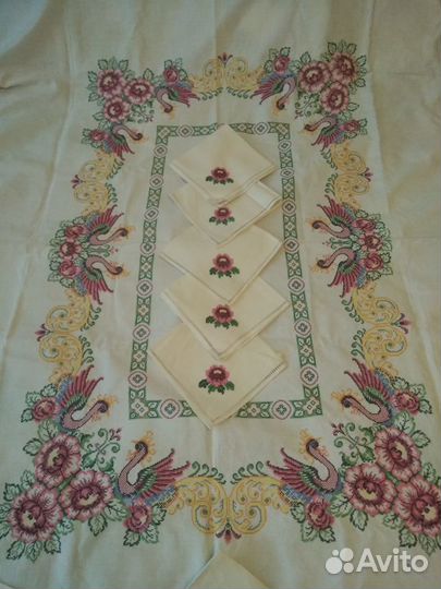 Скатерть с Салфетками, Разный Текстиль СССР