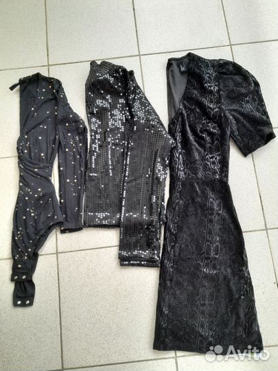 Платье бархатное,водолазка с пайетками,боди новое