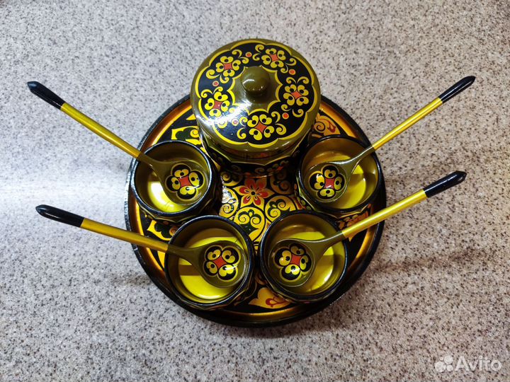 Набор деревянной посуды Агидель хохлома