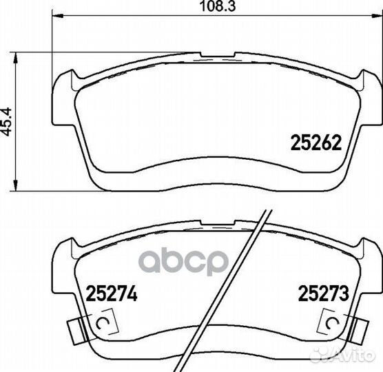 Колодки тормозные дисковые перед daihatsu