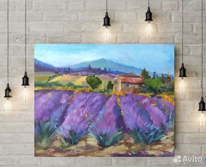 Картина Прованс Лавандовые поля масло холст
