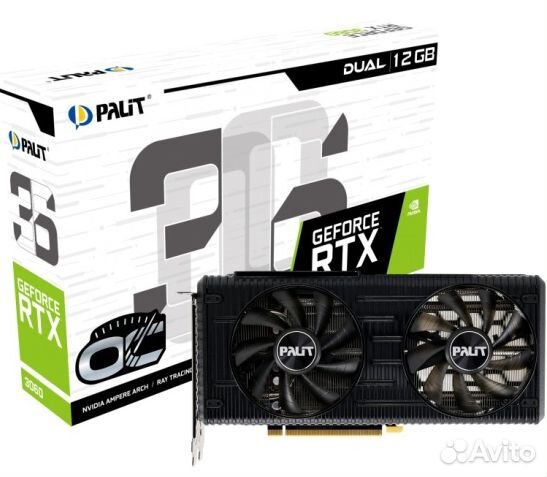 Видеокарта Palit GeForce RTX 3060 Dual OC 12Gb
