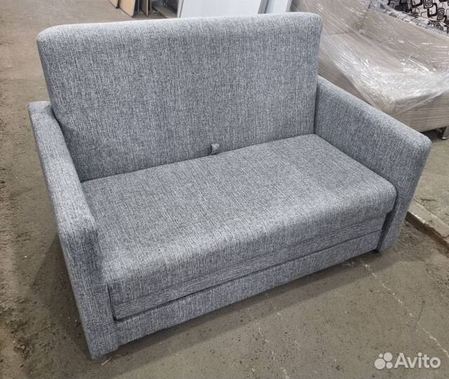 Диван малютка, рогожка серая, 138х88, Новый