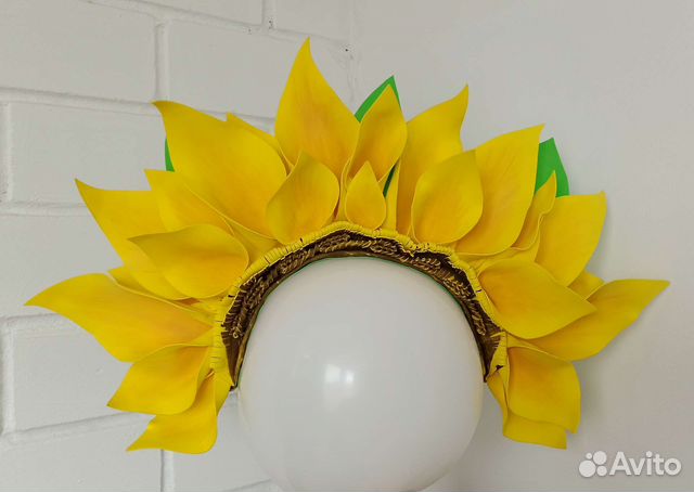 Ободок-кокошник подсолнух
