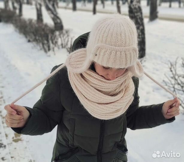 Шапка ушанка женская