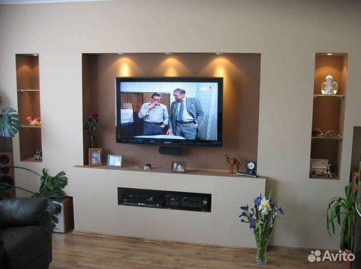 Установка телевизора на стену