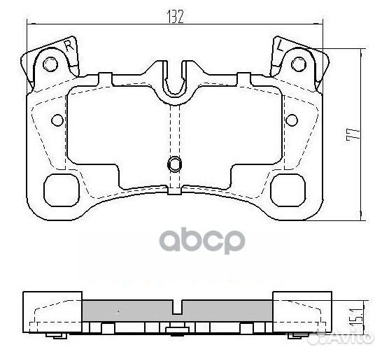 Комплект задних тормозных колодок, дисковый тормоз