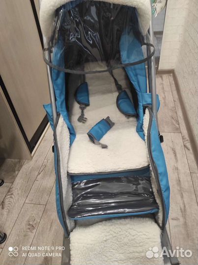 Детские санки коляска с колесами
