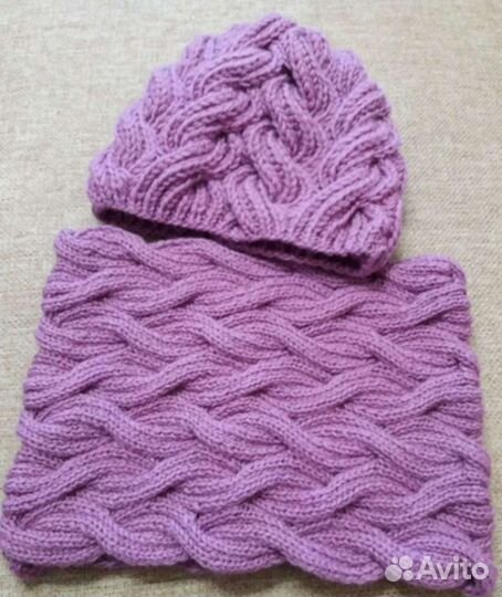 Шапка и снуд женские (шерсть) новые