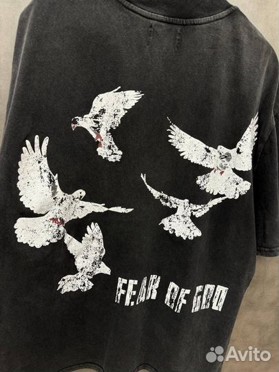 Футболка Saint x Fear of God оверсайз черная