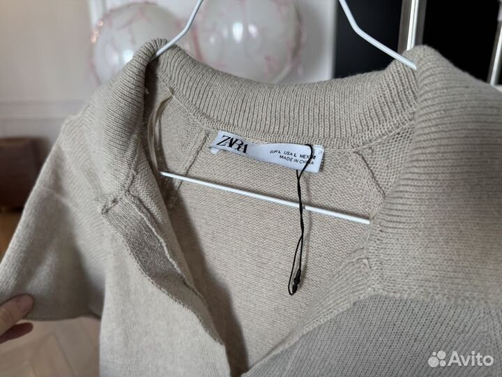 Платье Zara хлопок лен новое L