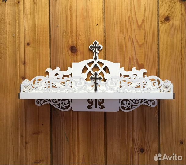 Прямая одноярусная полка для икон