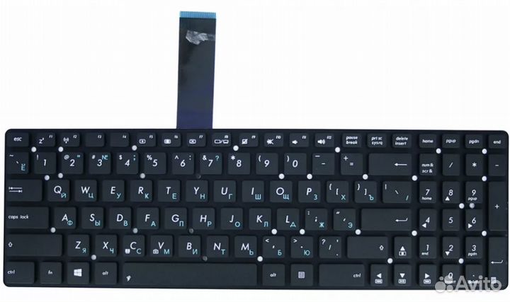 Клавиатура asus X756UQ чёрная, без рамки, OEM