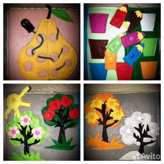 Развивающие фетровые книги для детей