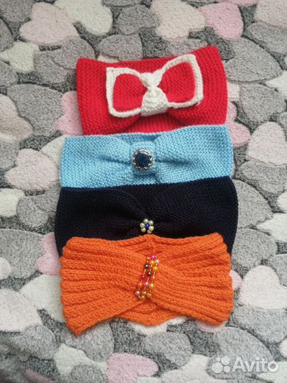 Повязка на голову вязаная