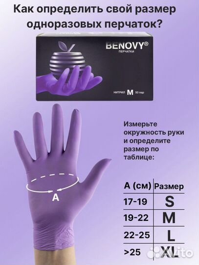 Перчатки медицинские одноразовые нитриловые