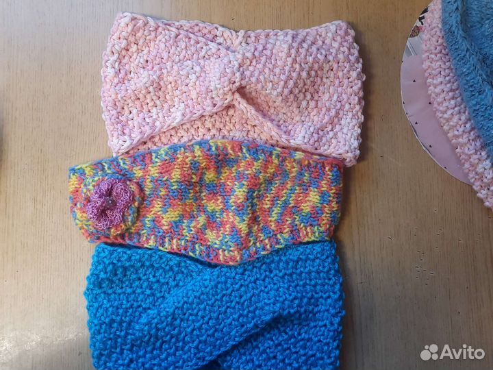 Повязка на голову новая,вязаная